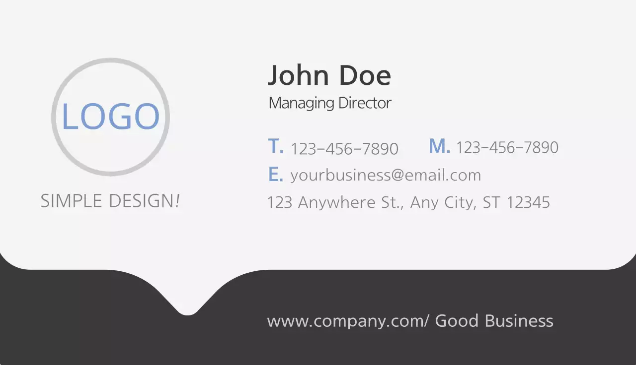 Grey Minimalist Business Card