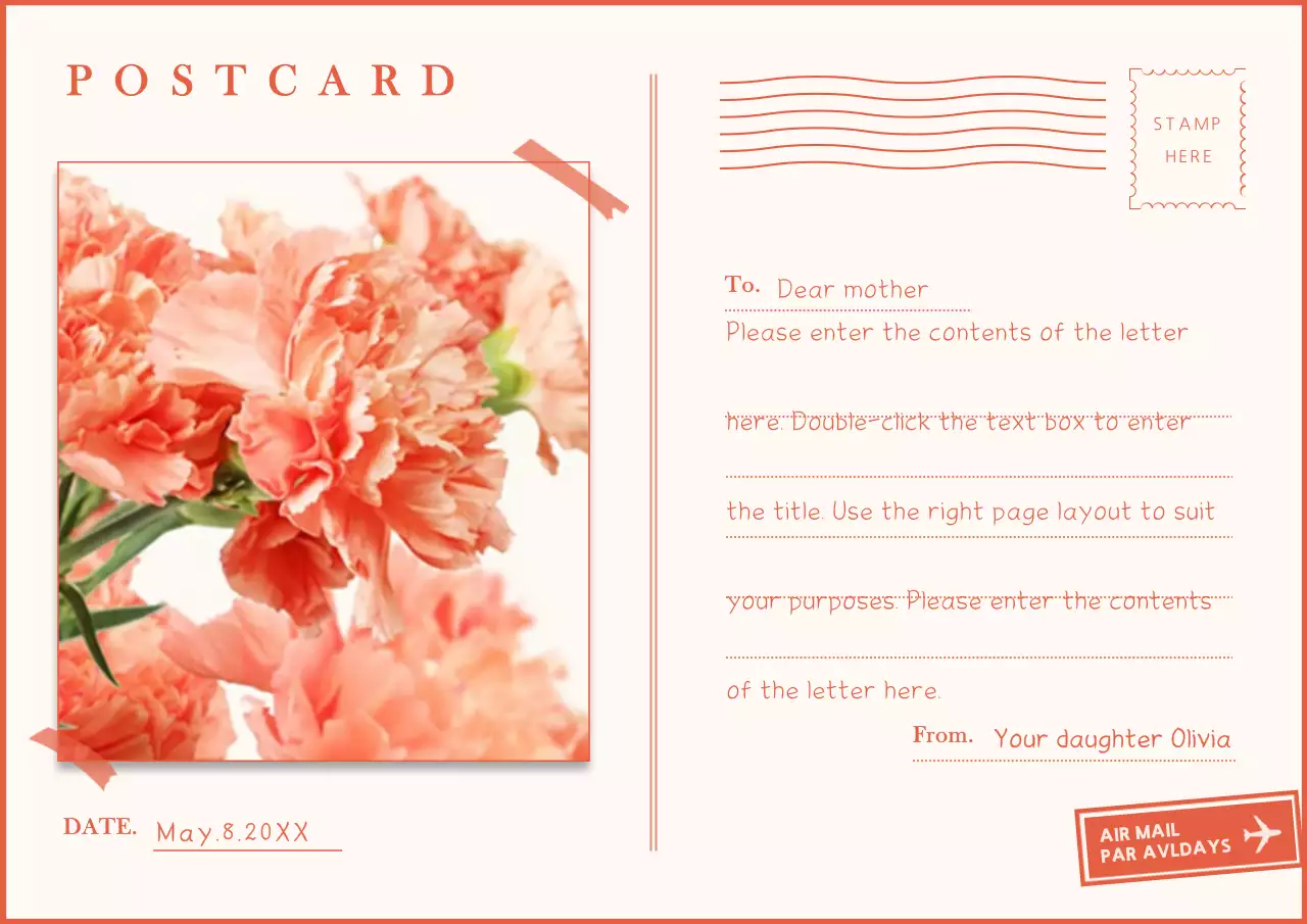 Pink Elegant Postcard Invitation Poster