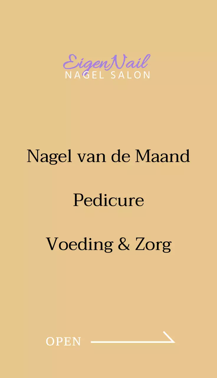 Promoot een nagelsalon met een paarse en witte, handgeschreven uitstraling