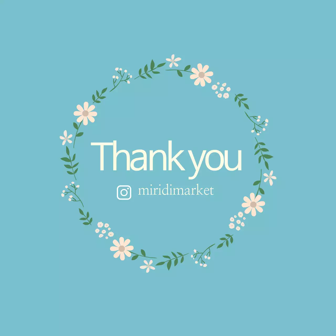 Blue illustration emotional cafe thank you promotion