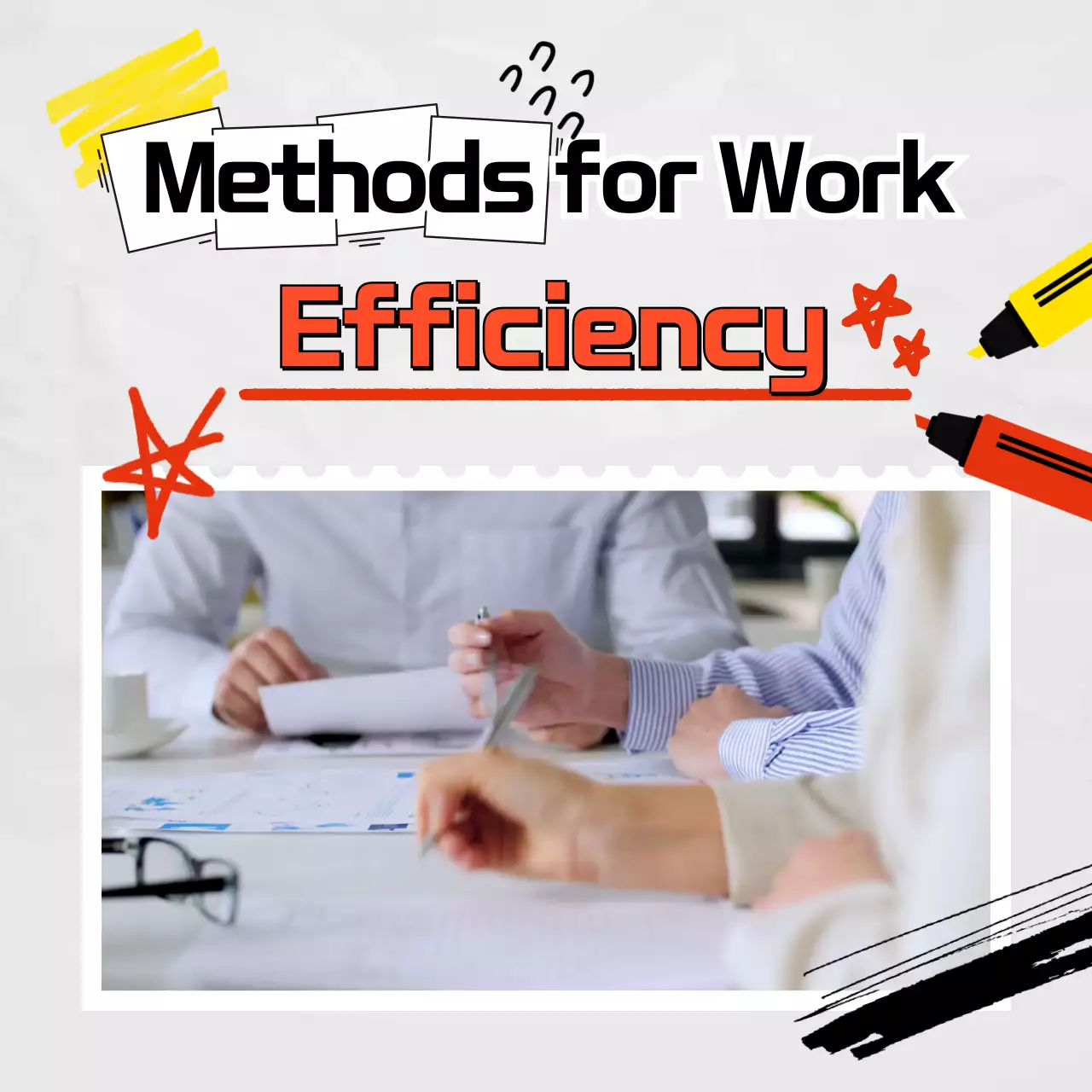 노란색과 빨간색 종이 질감의 회의 팁