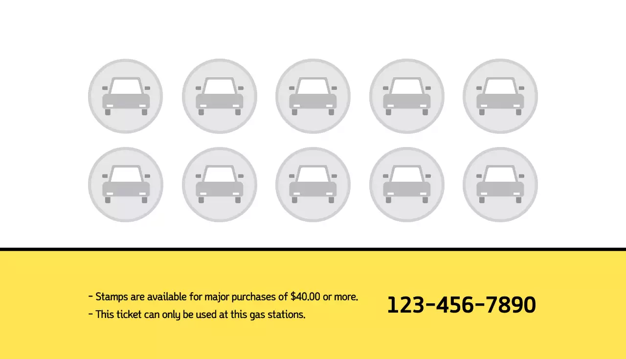 Yellow Simple Gas Promotion Business Card