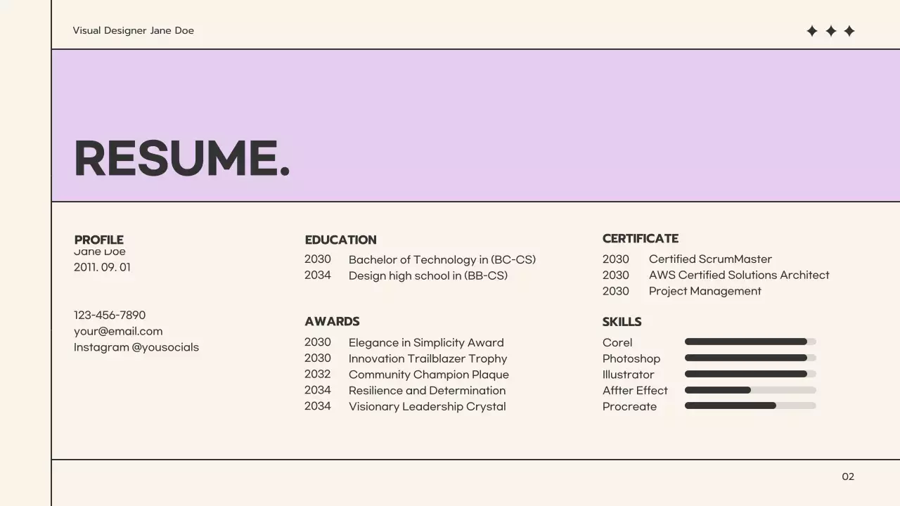 Beige Minimal Portfolio Resume Presentation