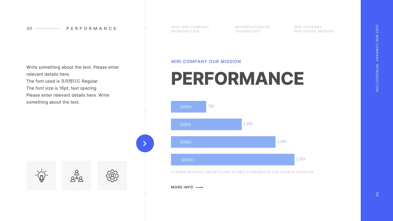 Basic line concept in blue and white Company profile