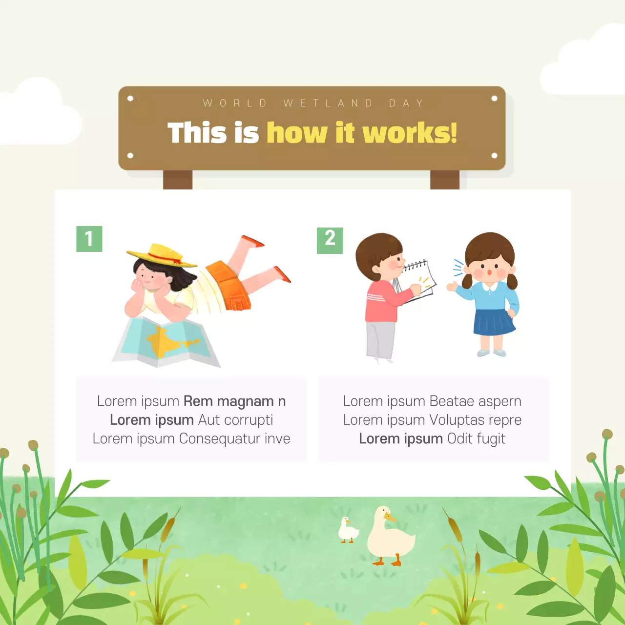 Green Nature Wetlands Announcement Instagram Carousel