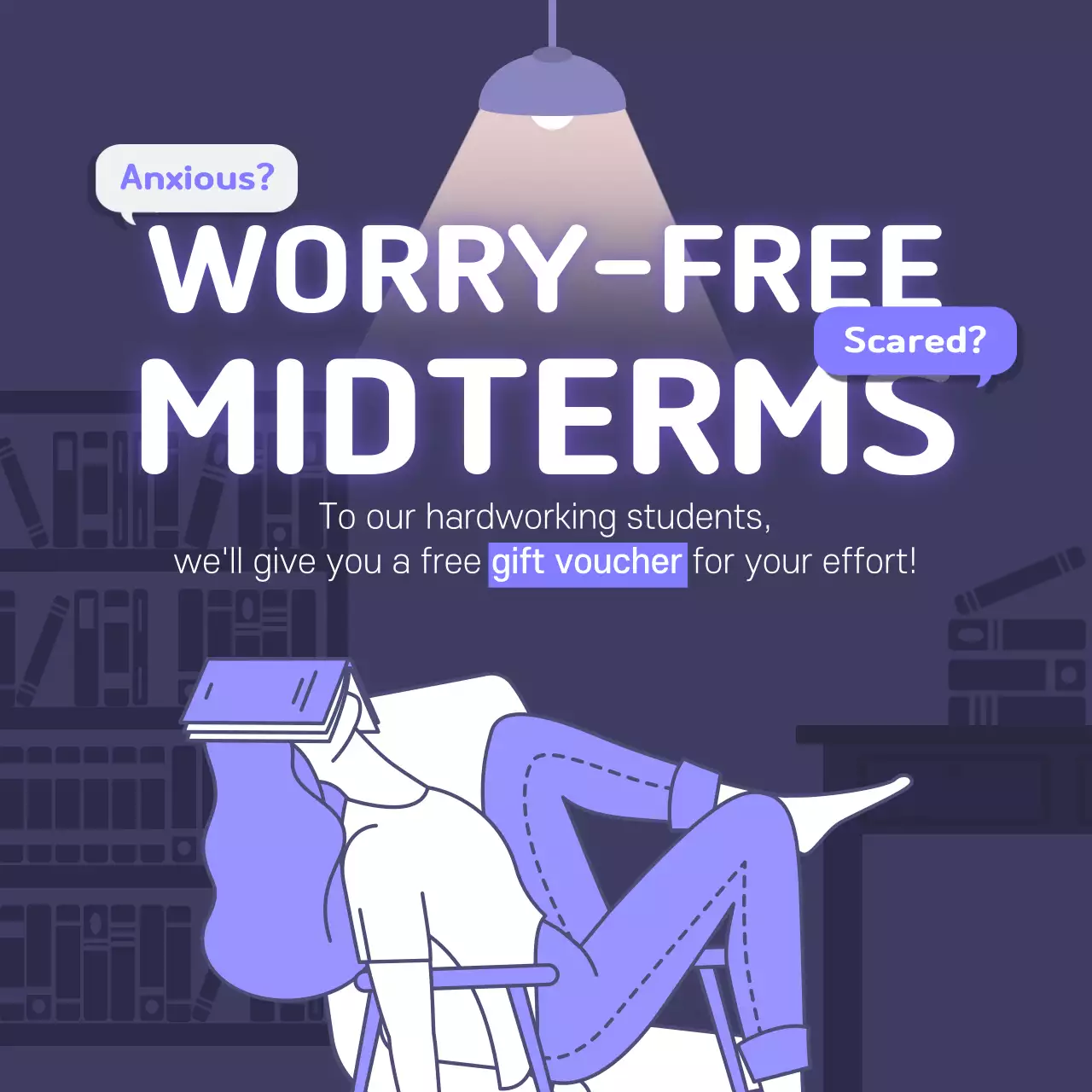 Purple Modern Midterms Promotion Social Media Post
