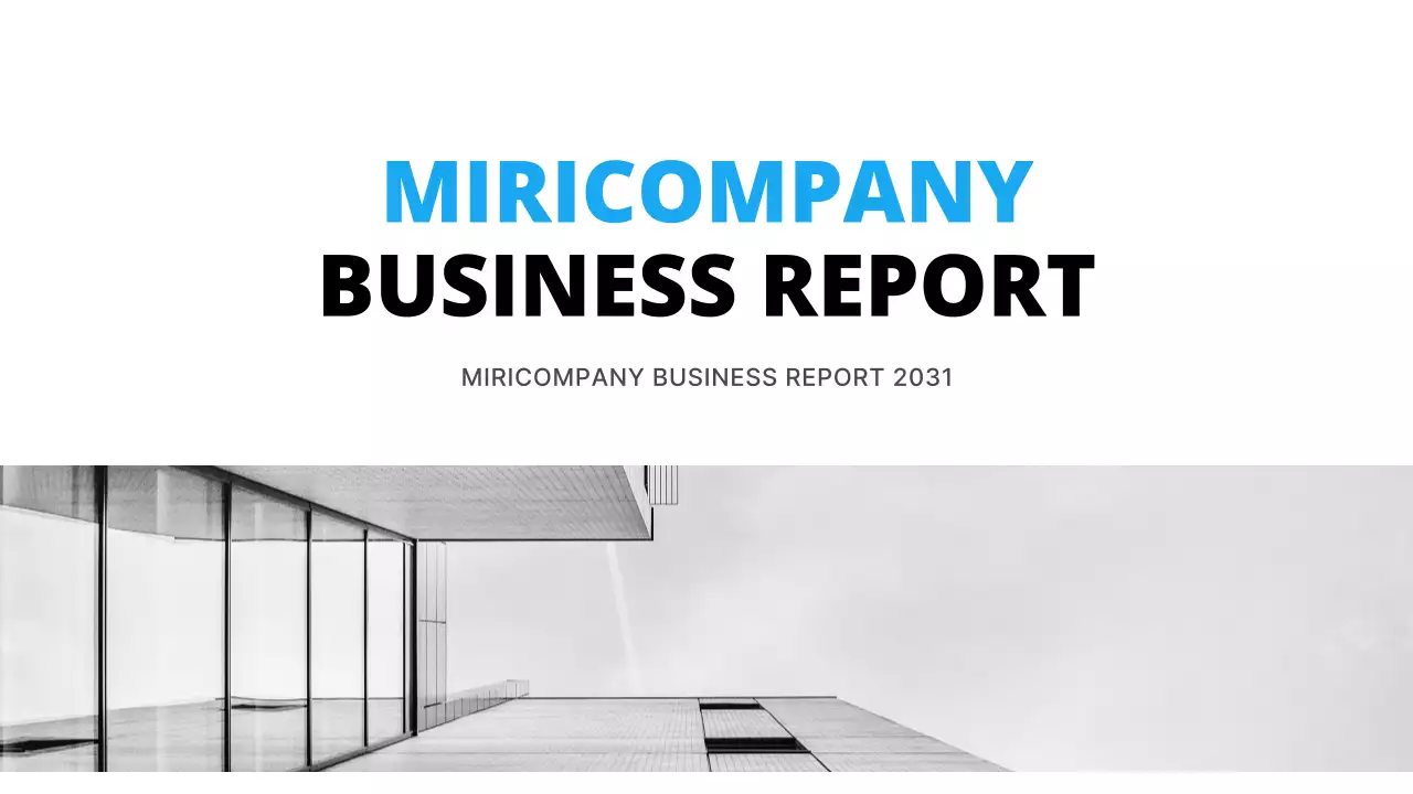 Blue Professional Business Report Presentation