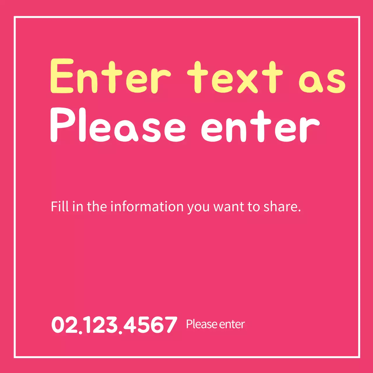 Pink Simple Information Form Banner