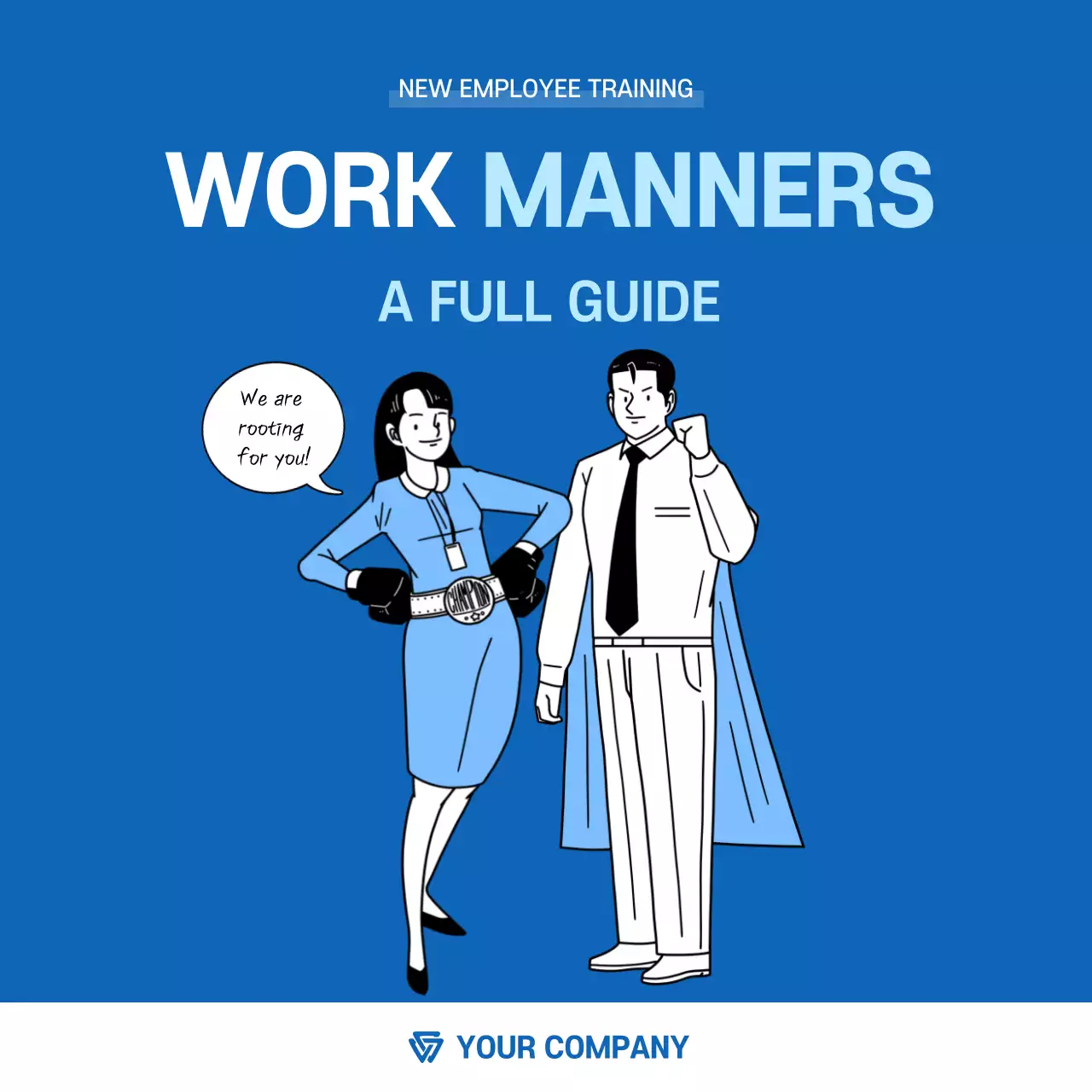 Blue Comic Employee Guide Instagram Carousel