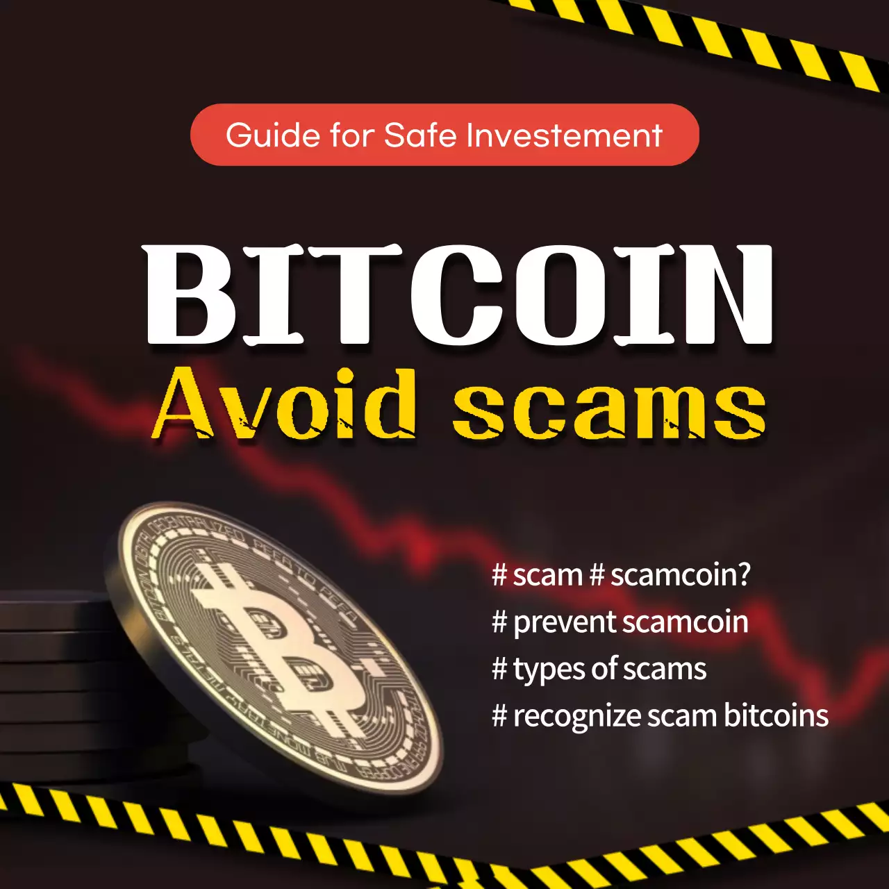 Black Modern Bitcoin Guide Instagram Carousel