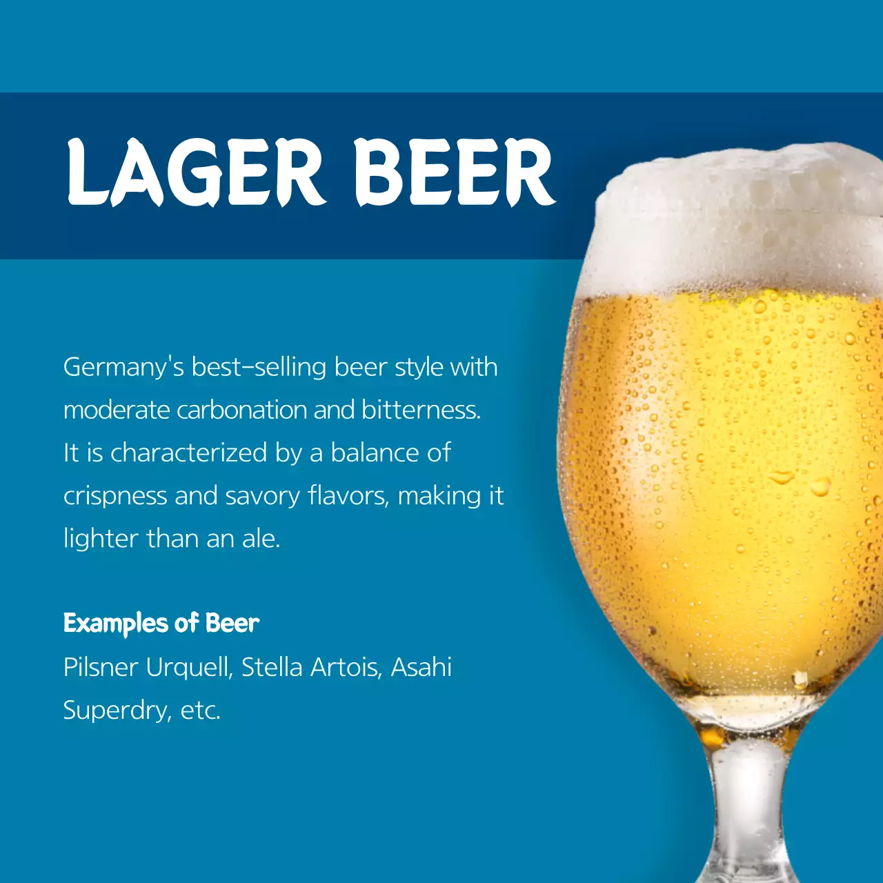 Blue Retro Beer Promotion Instagram Carousel