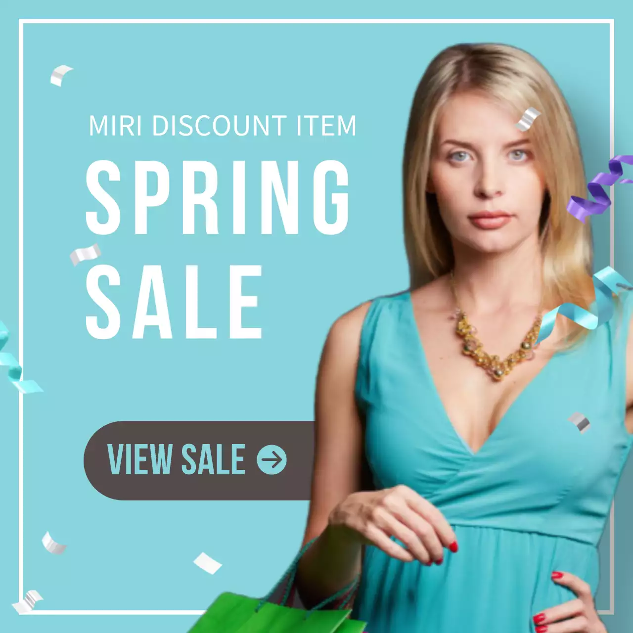 Yellow Trendy Spring Promotion Instagram Post