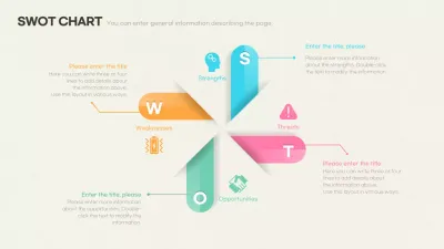 Pastel, three-dimensional paper concept SWOT chart