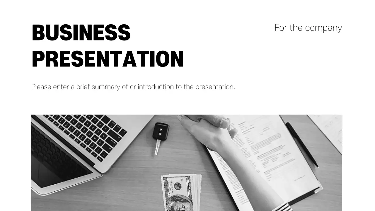 Sales business presentations