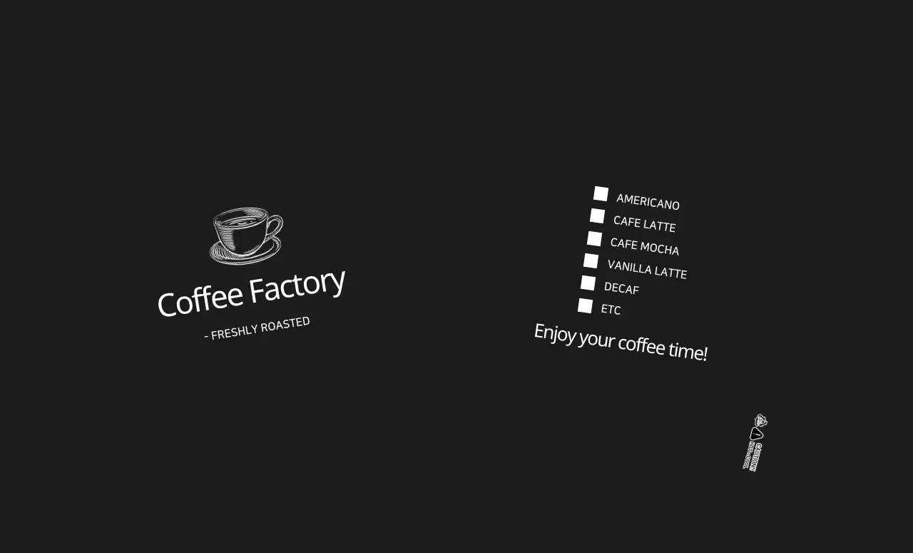 Black simple illustration cafe