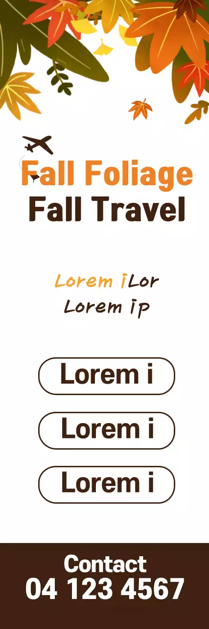 Banner de promoção de viagem rústica laranja