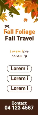 Banner de promoção de viagem rústica laranja