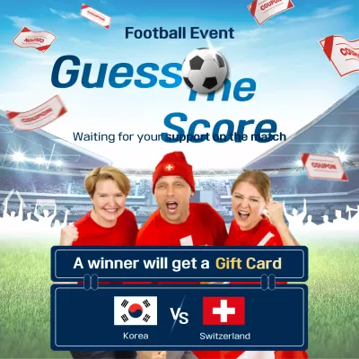 Blue Trendy Football Promotion Social Media Post