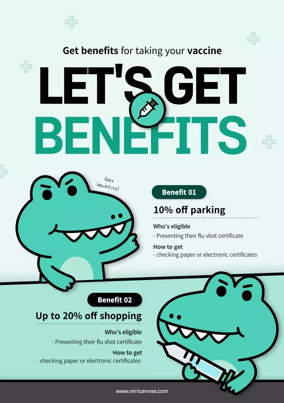 Mint Modern Vaccine Promotion Poster