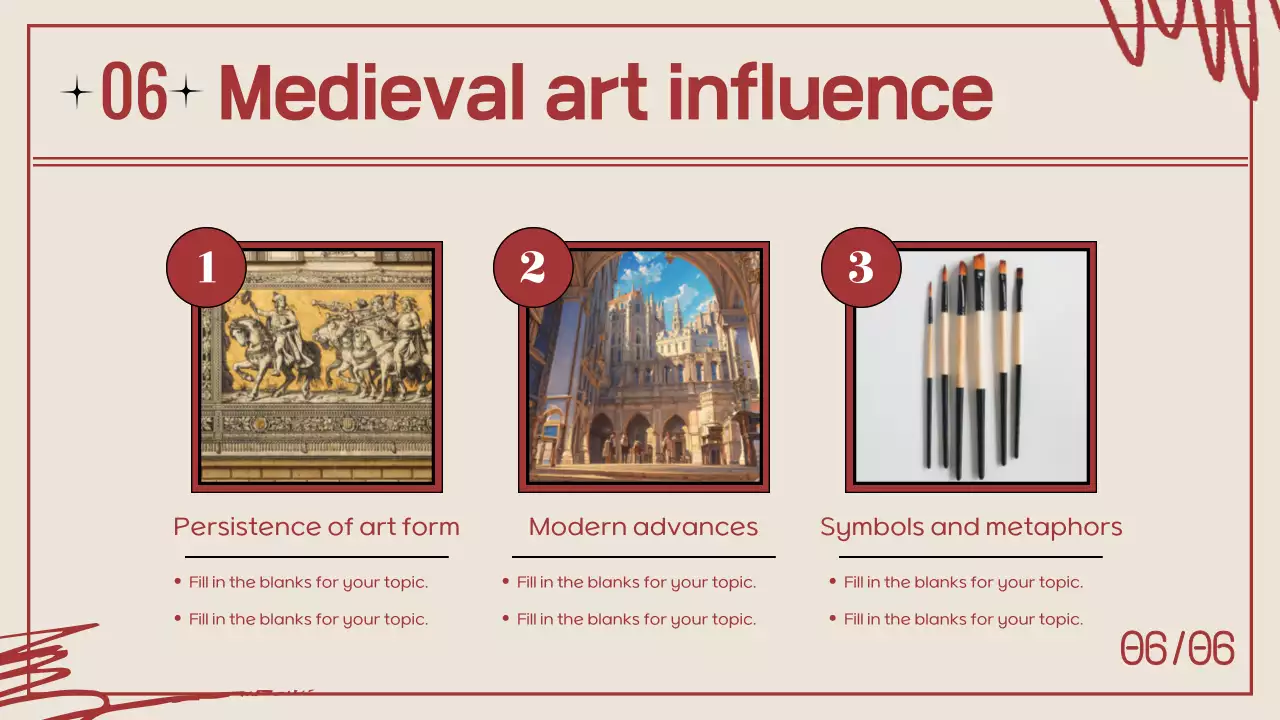 베이지 중세 미술 과정 프레젠테이션