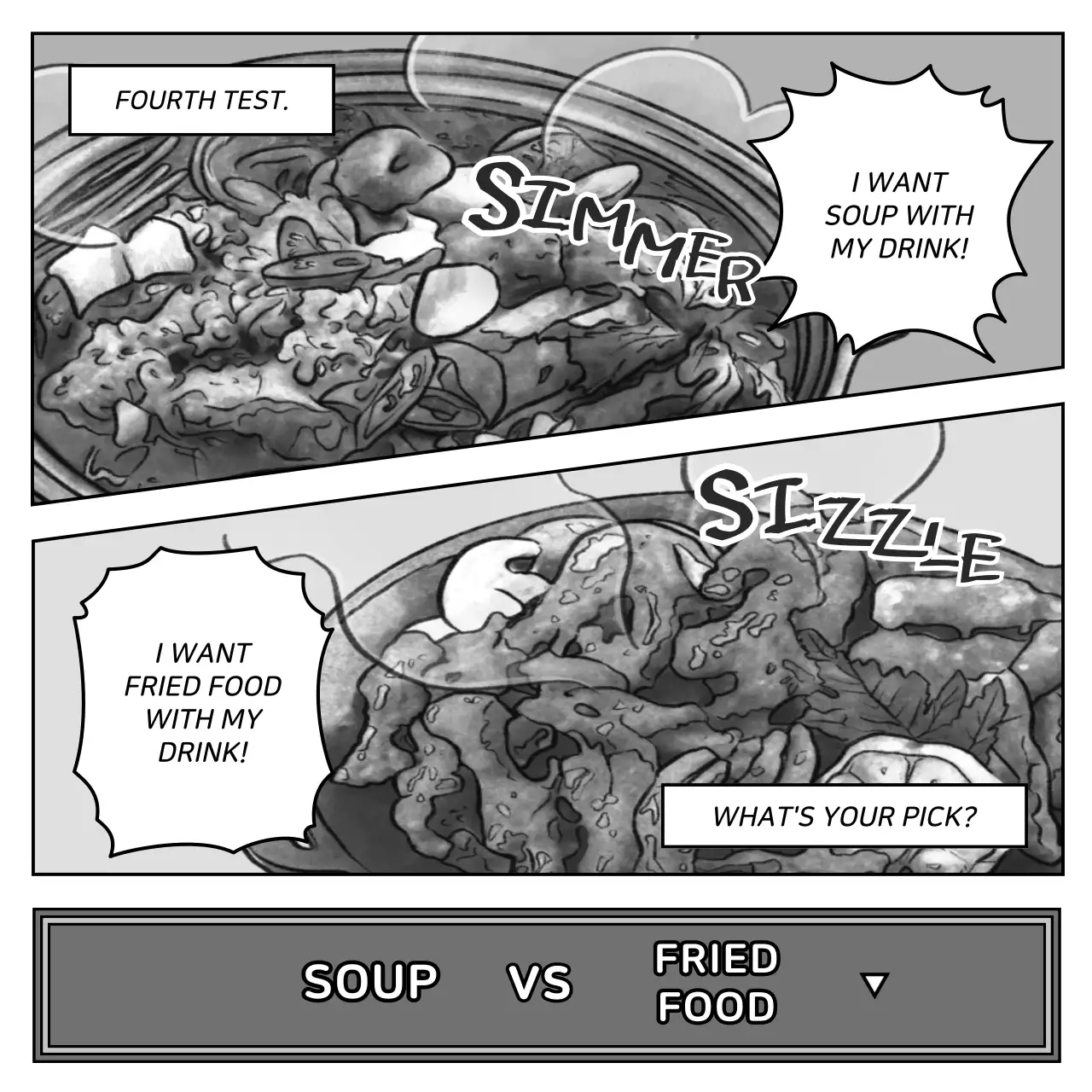 Blue Animation Food Quiz Instagram Carousel