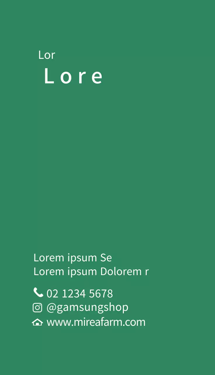 Danh thiếp quảng cáo của Vườn thực vật xanh