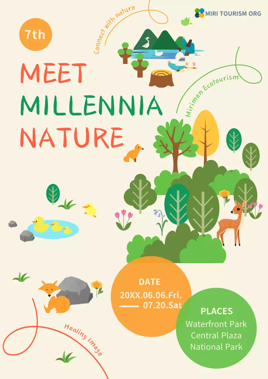 Beige Nature Eco-Tourism Advertisement Poster