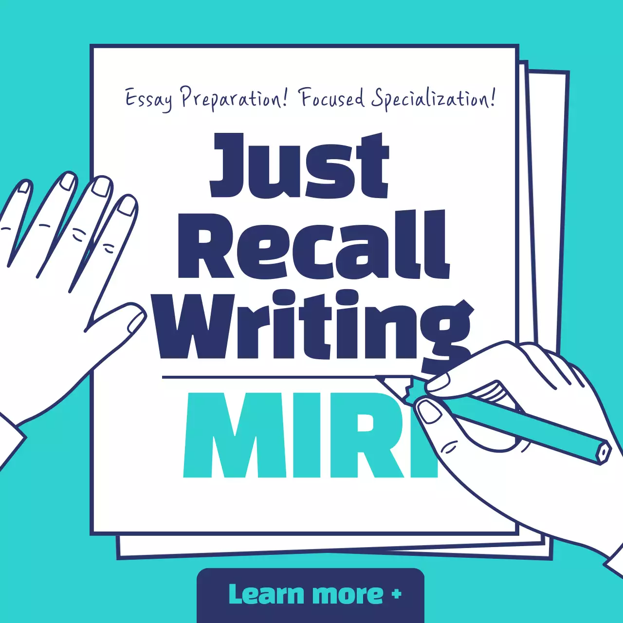 Teal Simple Writing Guide Instagram Post