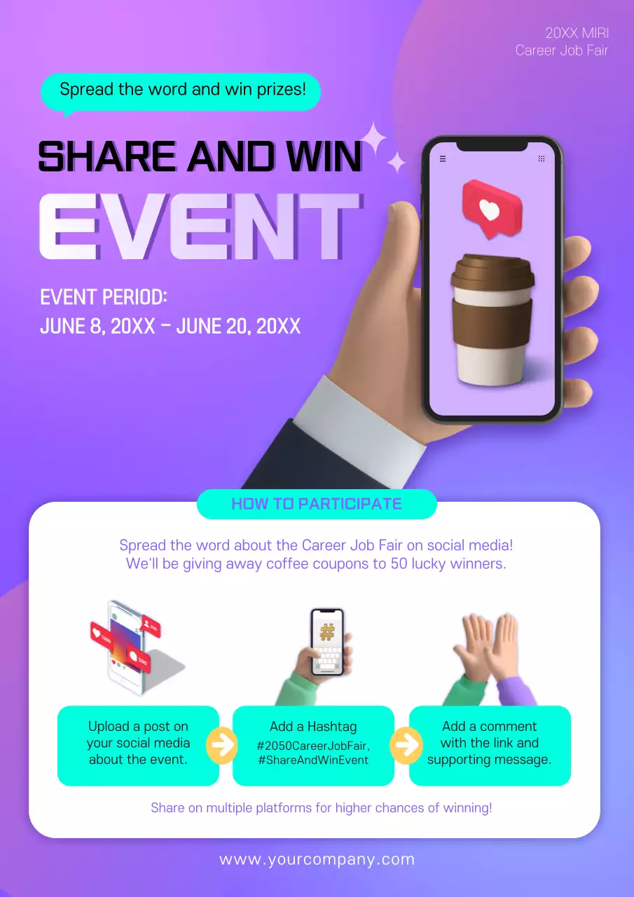 Purple Modern Event Promotion Poster