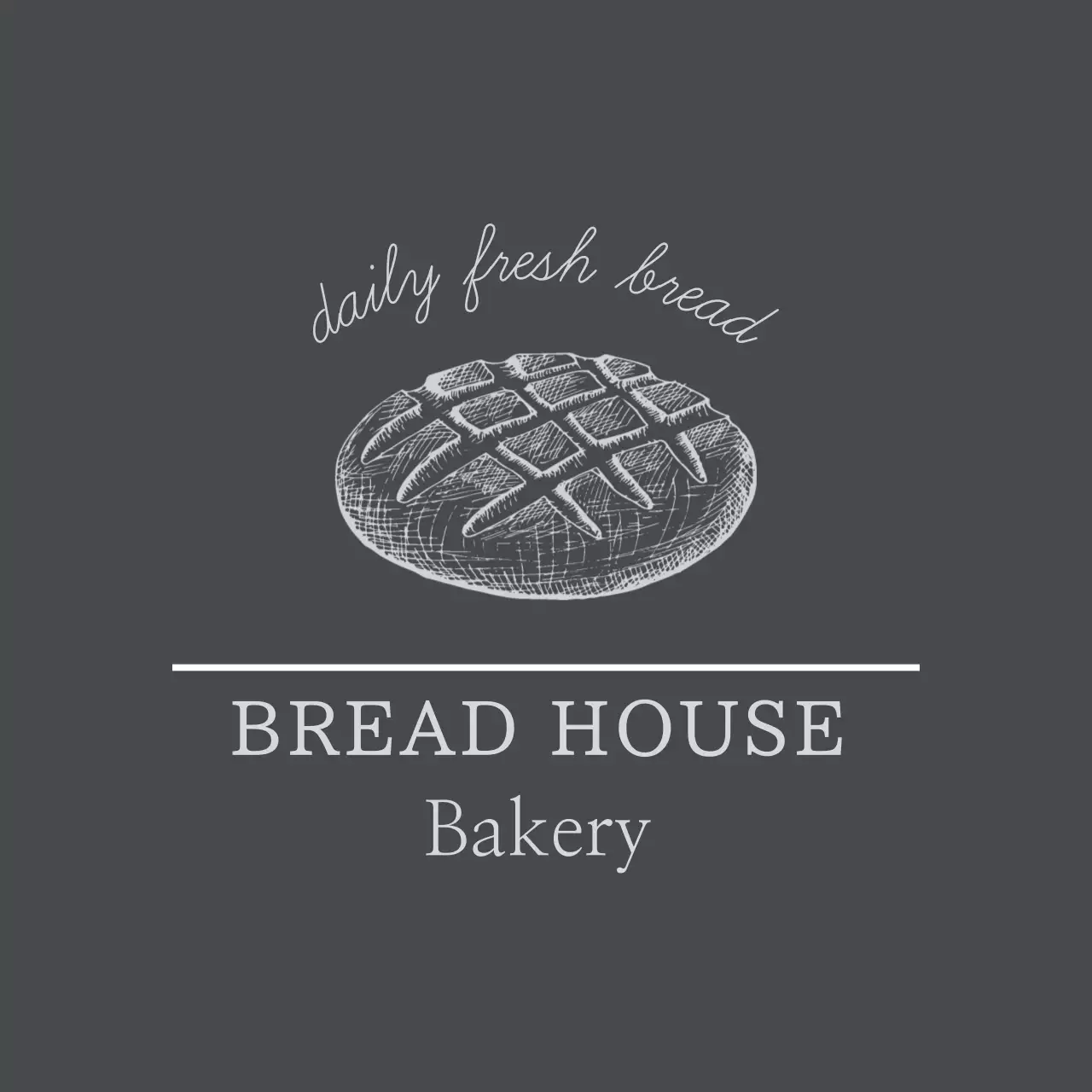 Label roti antik dengan ilustrasi abu-abu tua