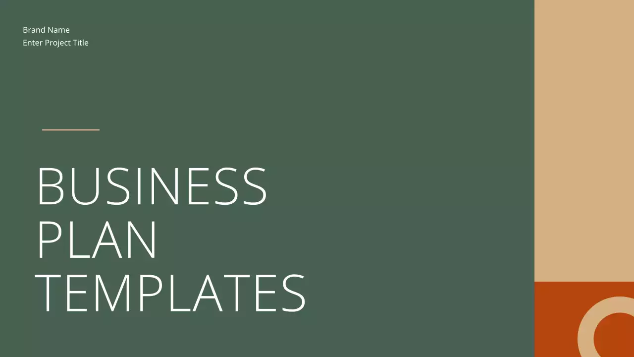 Green Minimal Business Plan Template Presentation