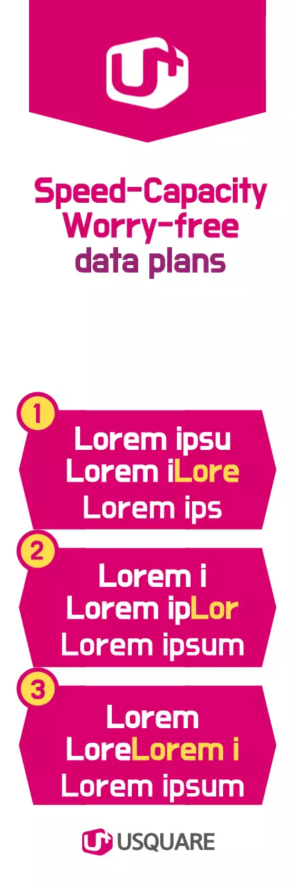 Banner de promoção de dados em negrito rosa