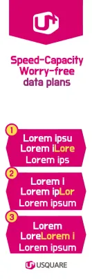 Banner de promoção de dados em negrito rosa