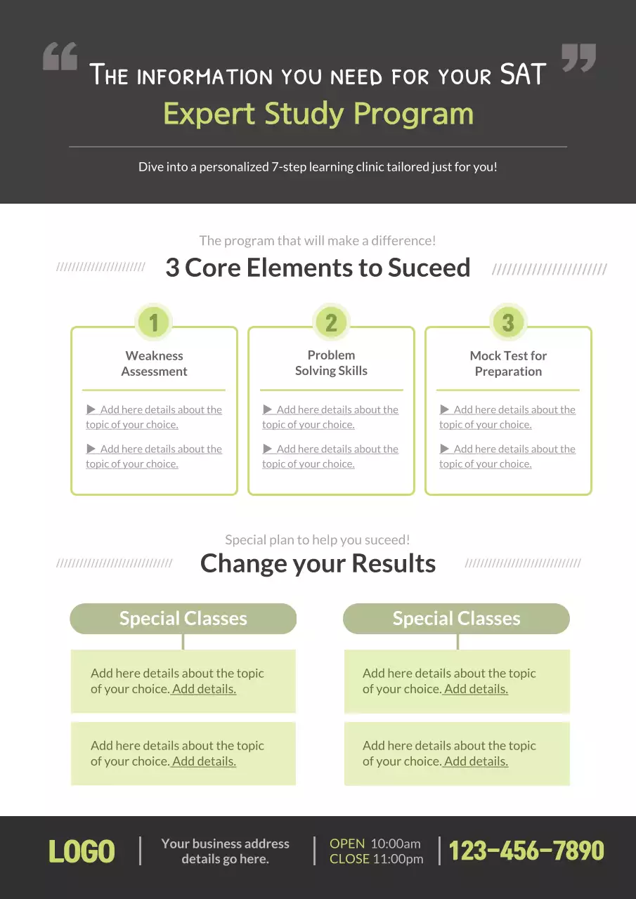 Grey Modern Sat Guide Poster
