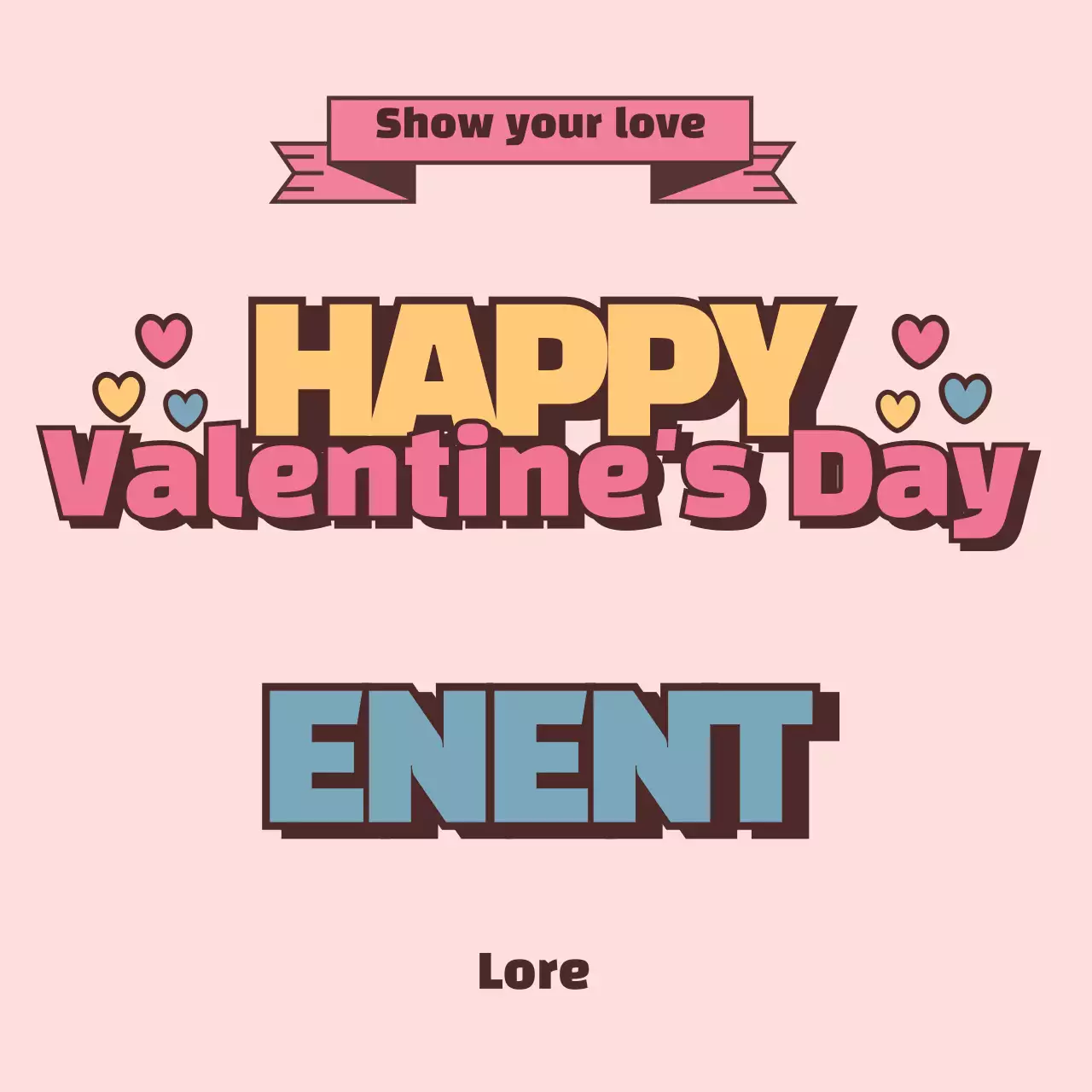 Pink Retro Love Invitation Banner