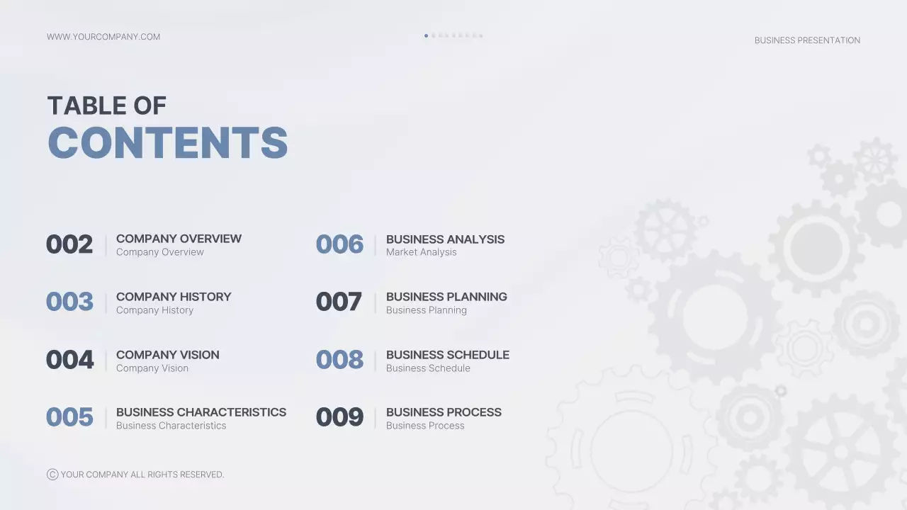 블루 모던 비즈니스 프레젠테이션