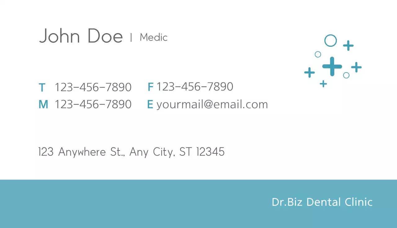 Teal Clean Dental Business Card