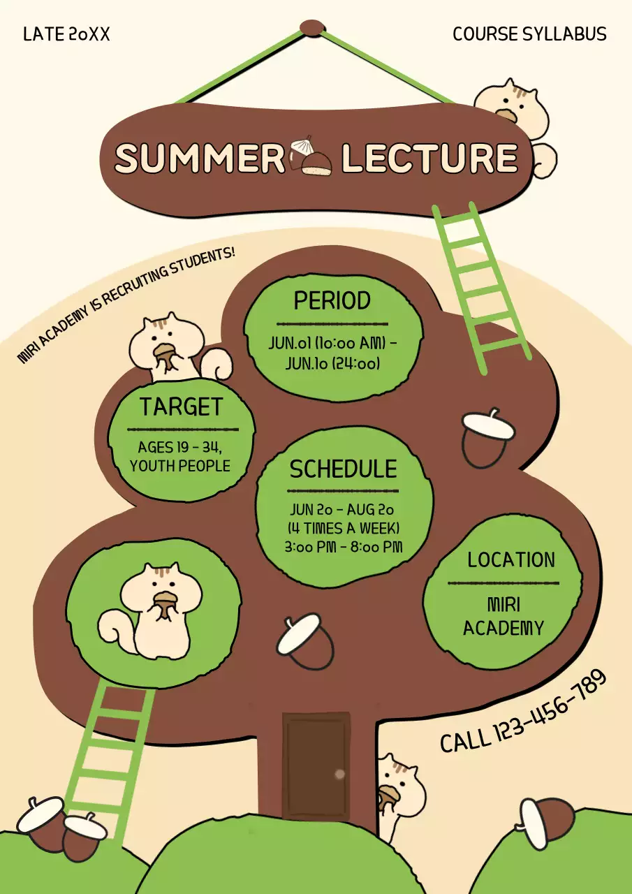 Brown Vintage Lecture Announcement Poster