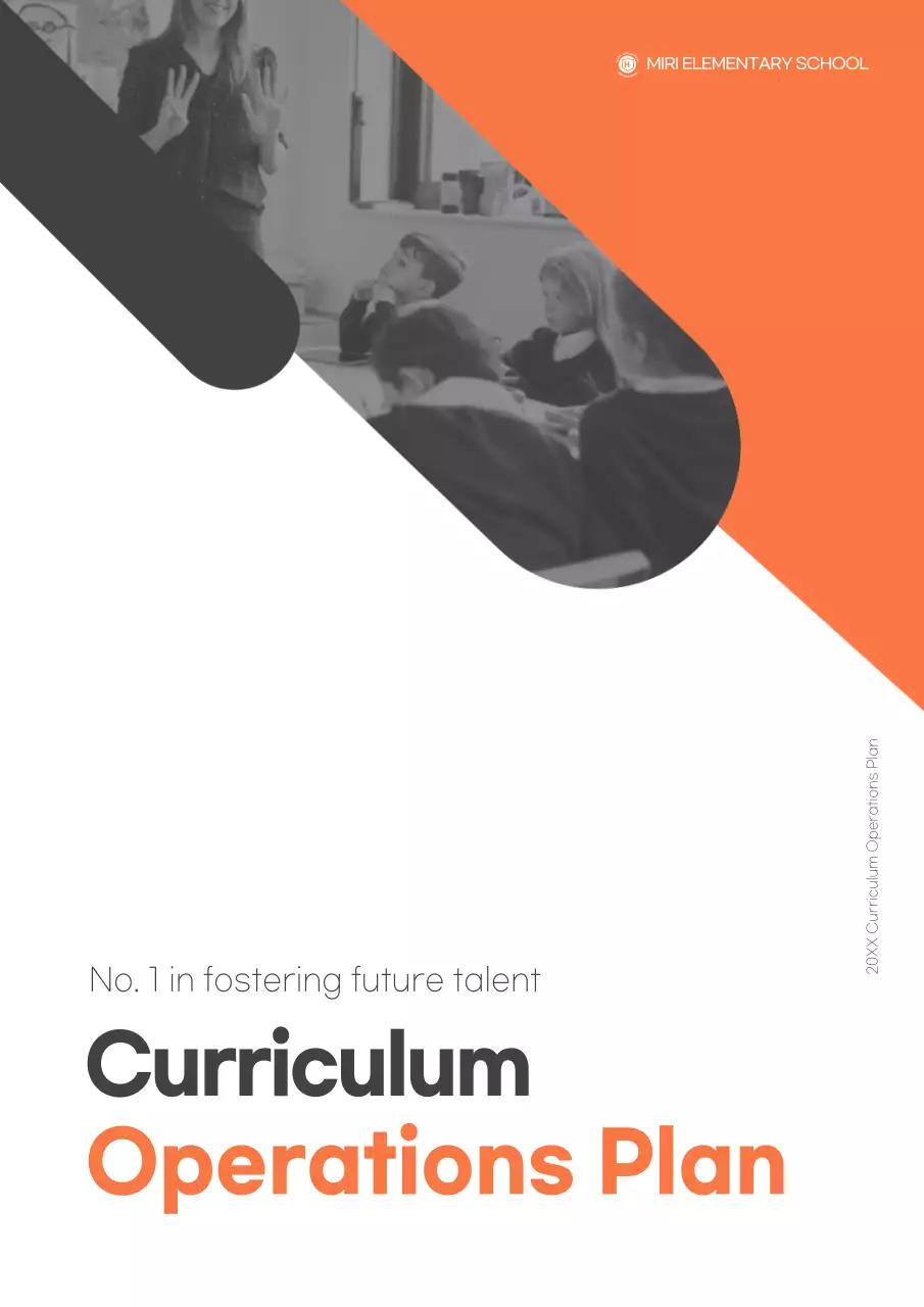 Orange Modern Curriculum Plan Poster