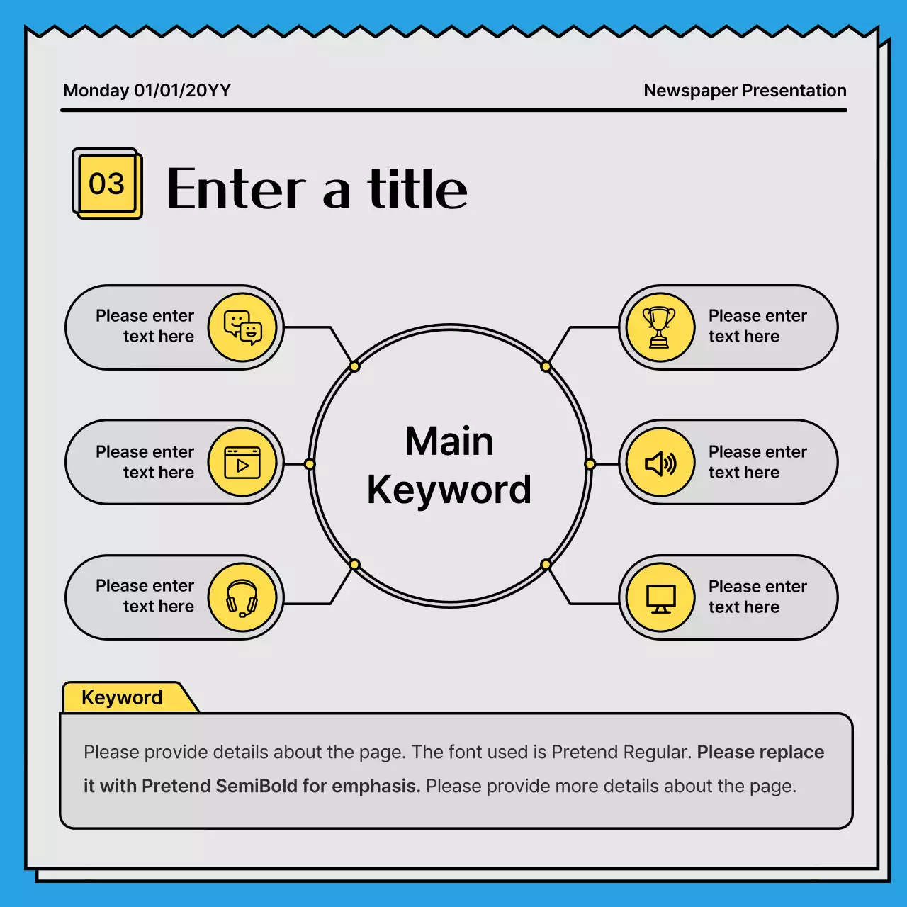 Blue Traditional Newspaper Presentation Instagram Carousel