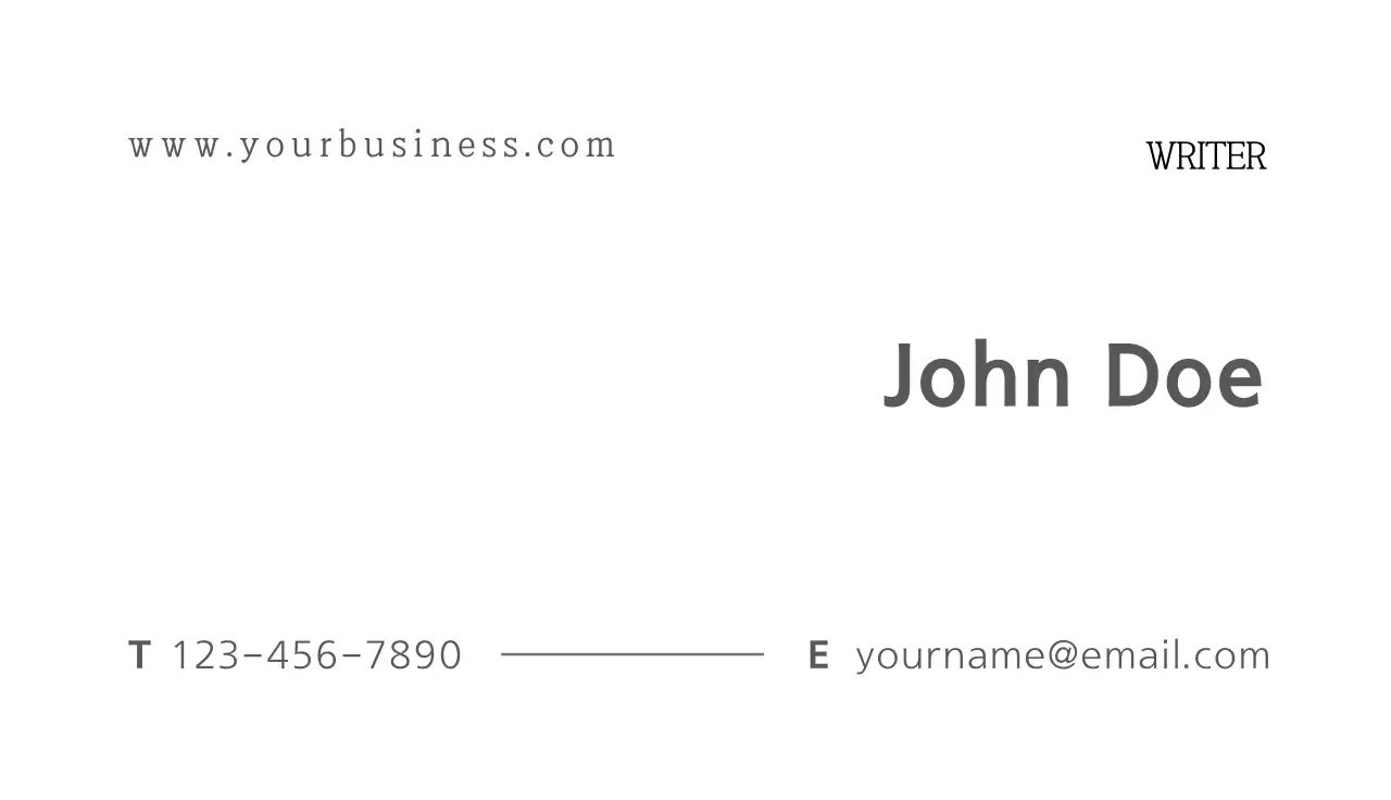 White Minimal Business Card