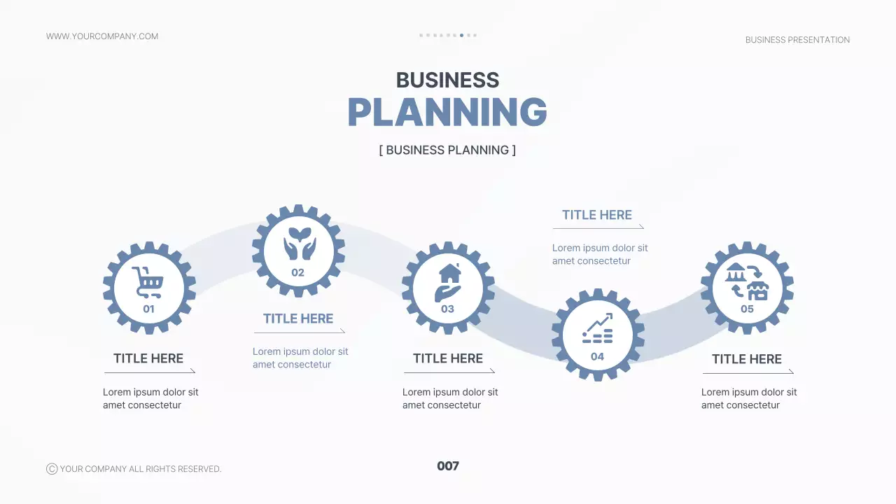 블루 모던 비즈니스 프레젠테이션