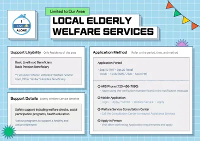 Blue Simple Welfare Information Poster