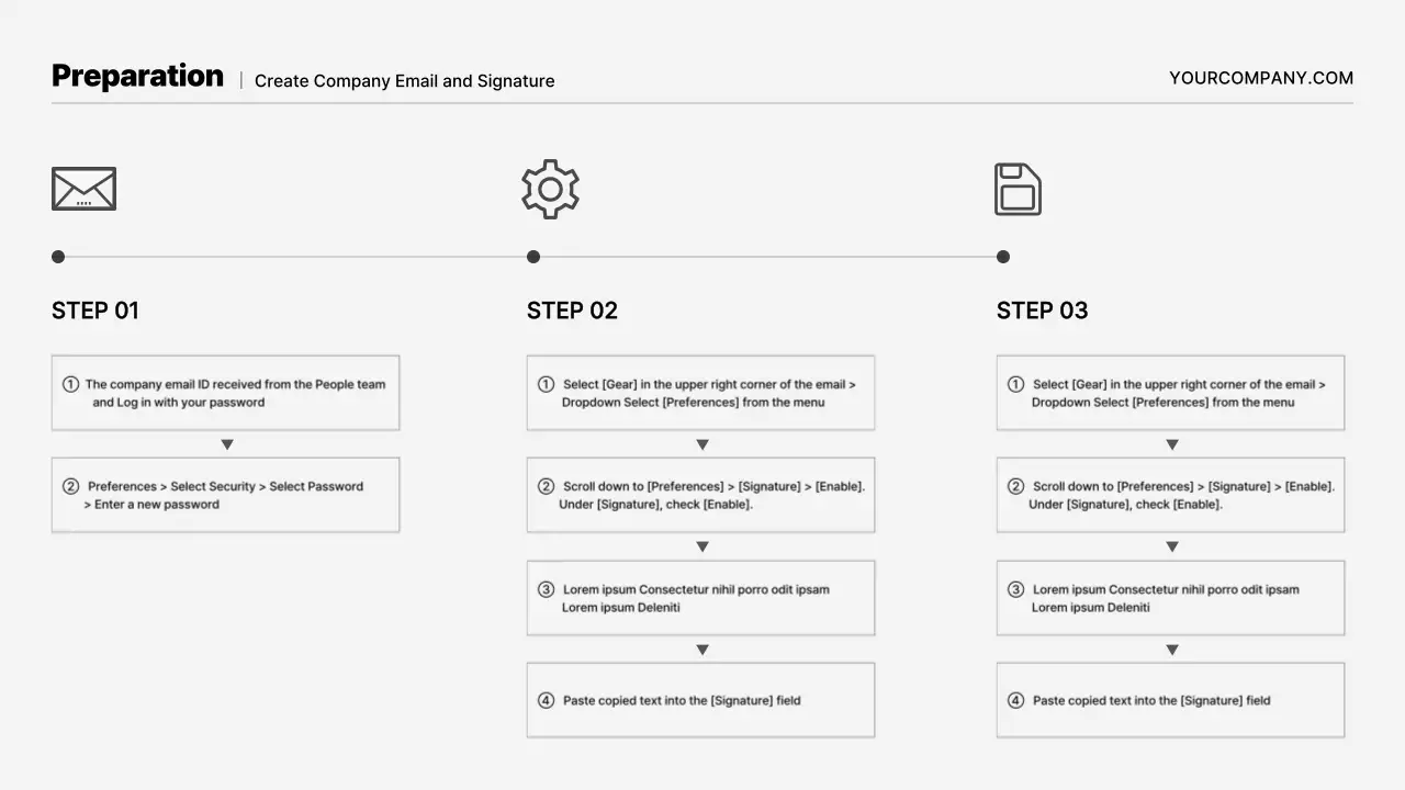Grey Minimal Company Guide Presentation