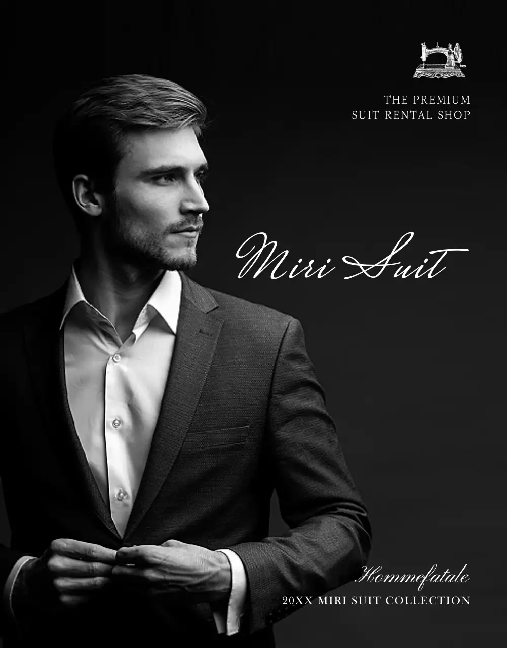 Black Classic Suit Advertisement Poster