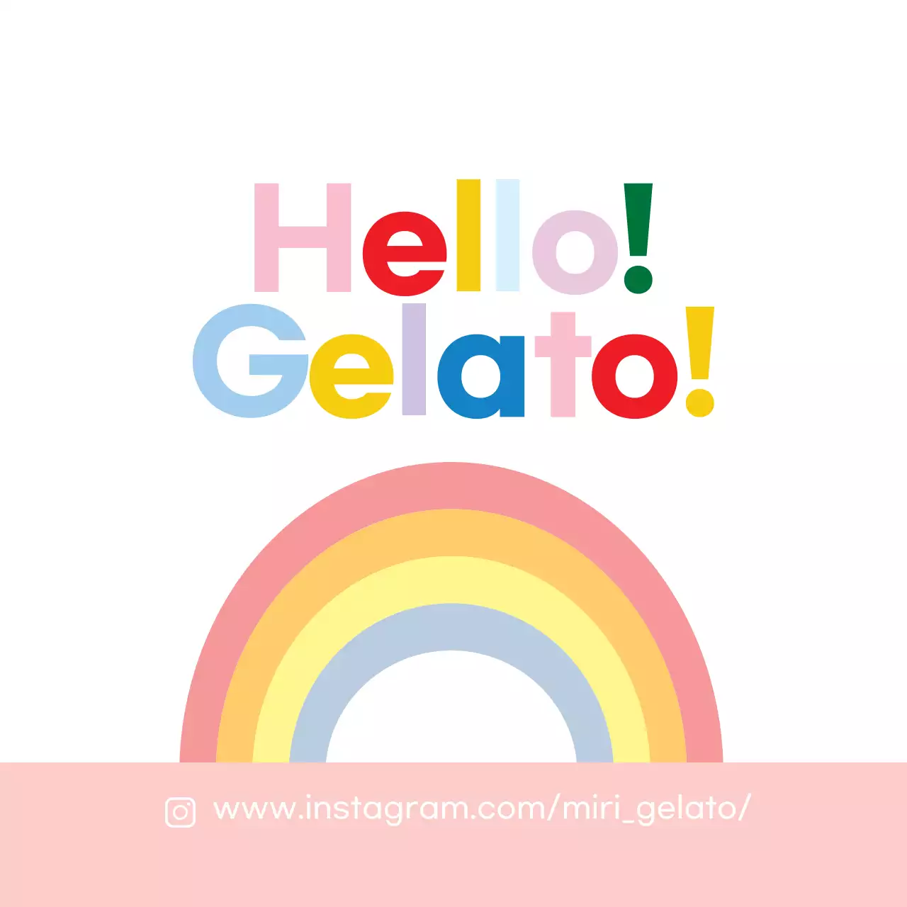 Promova o seu bonito café com letras coloridas