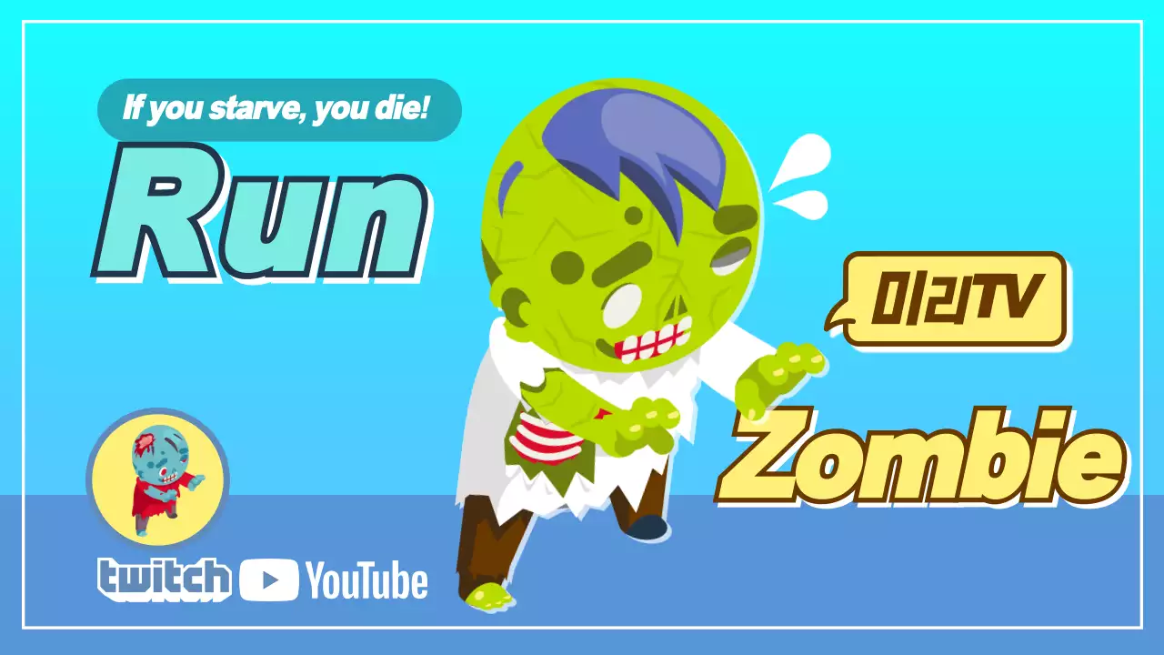 Blue Comic Zombie Promotion YouTube Thumbnail