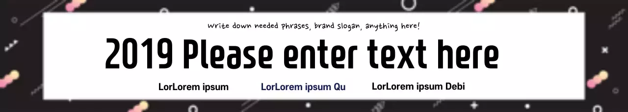 Banner de modelo moderno preto