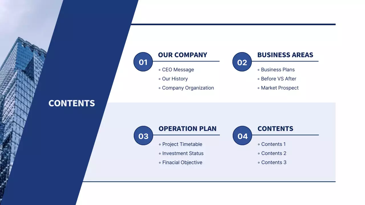 A clean, blue, new business plan