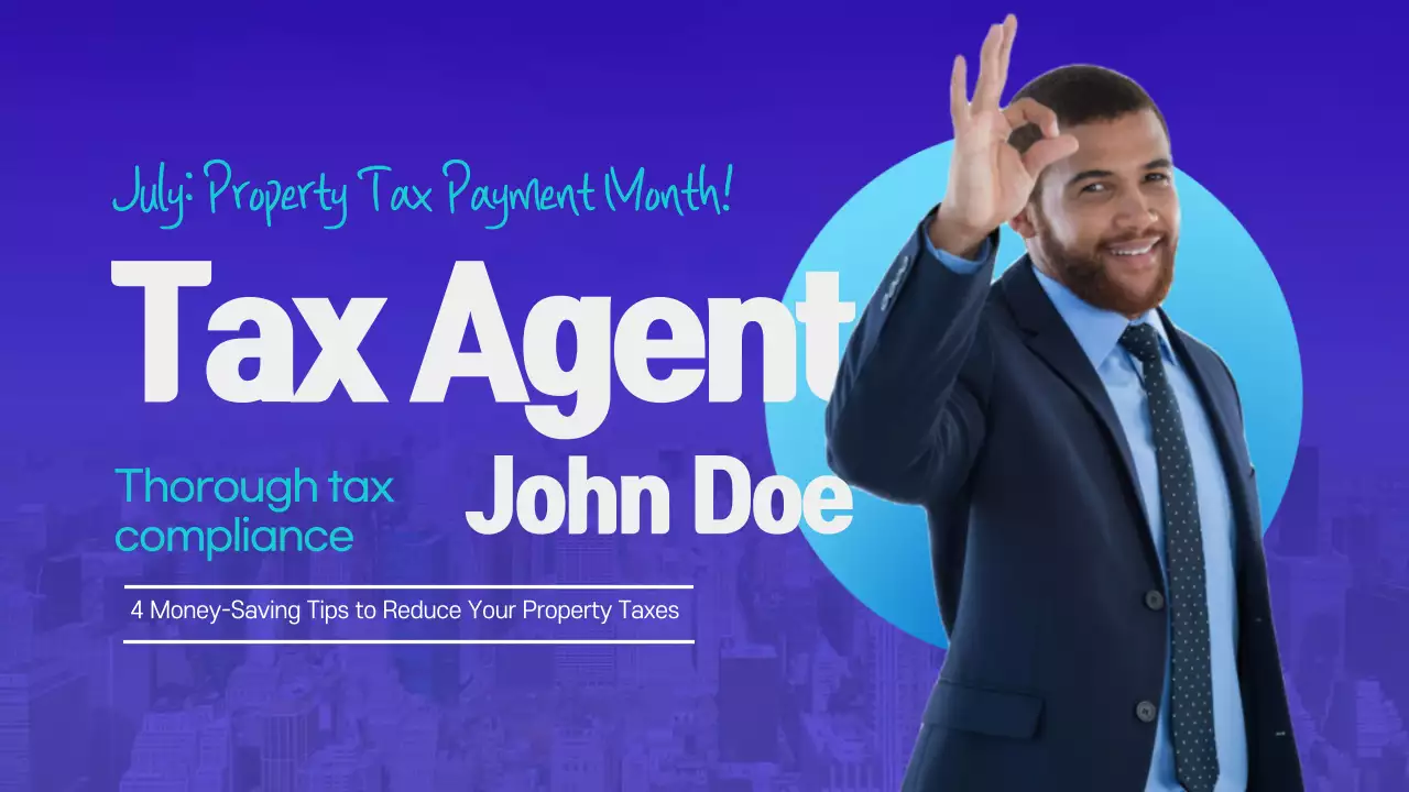 Blue Professional Tax Promotion YouTube Thumbnail